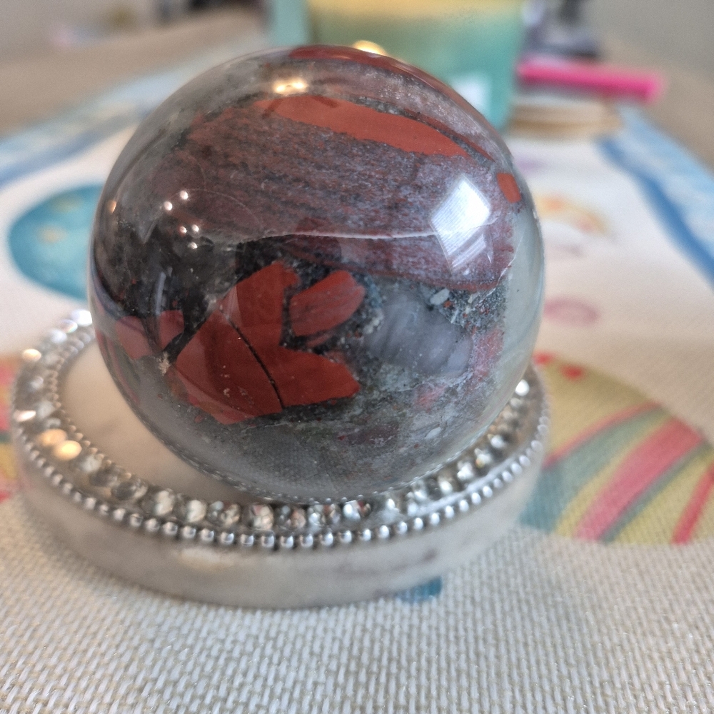 Natural Jasper Crystal Sphere Orb #12 - Picture 1 of 9